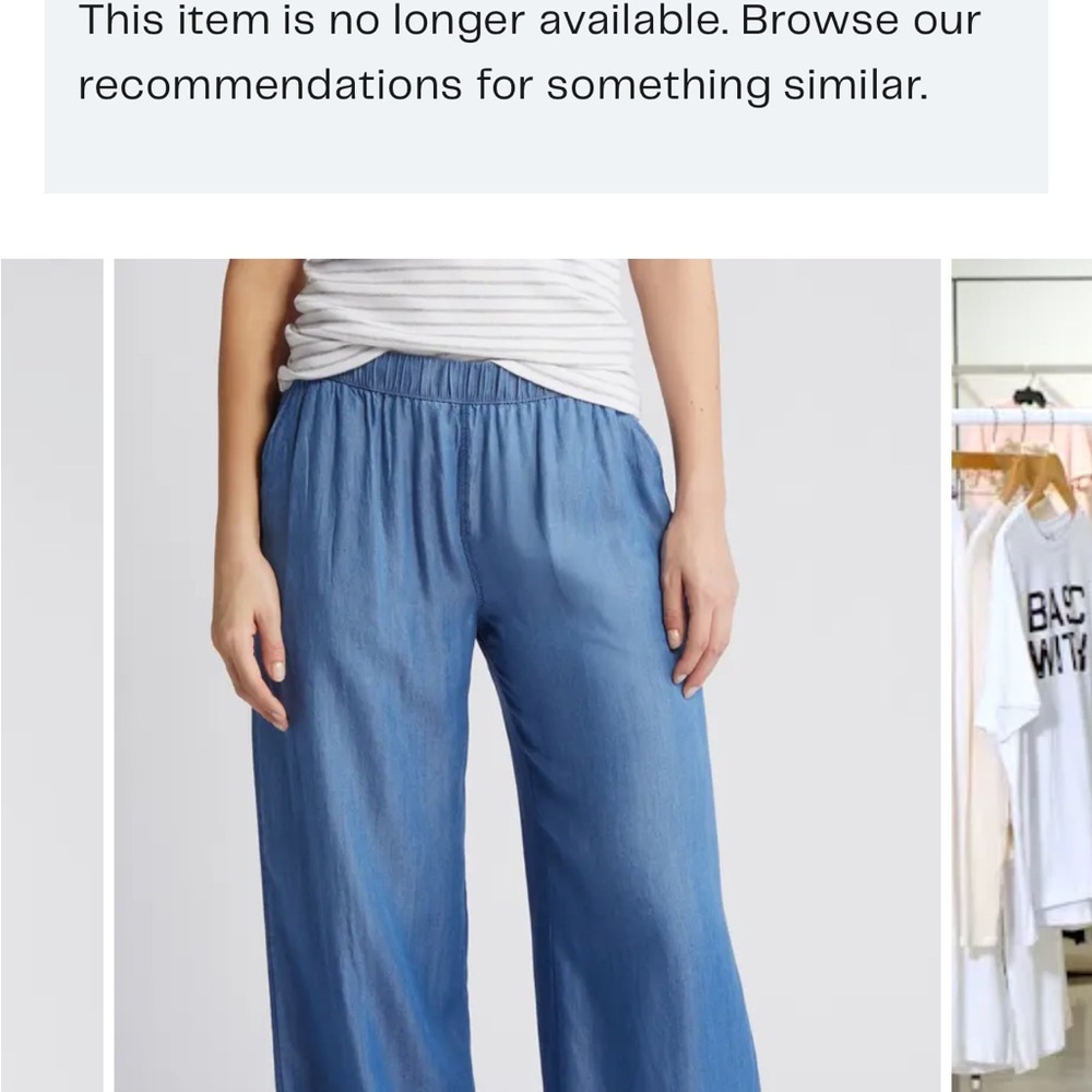 Caslon Blue Wide-Leg Pants - Picture 2 of 3